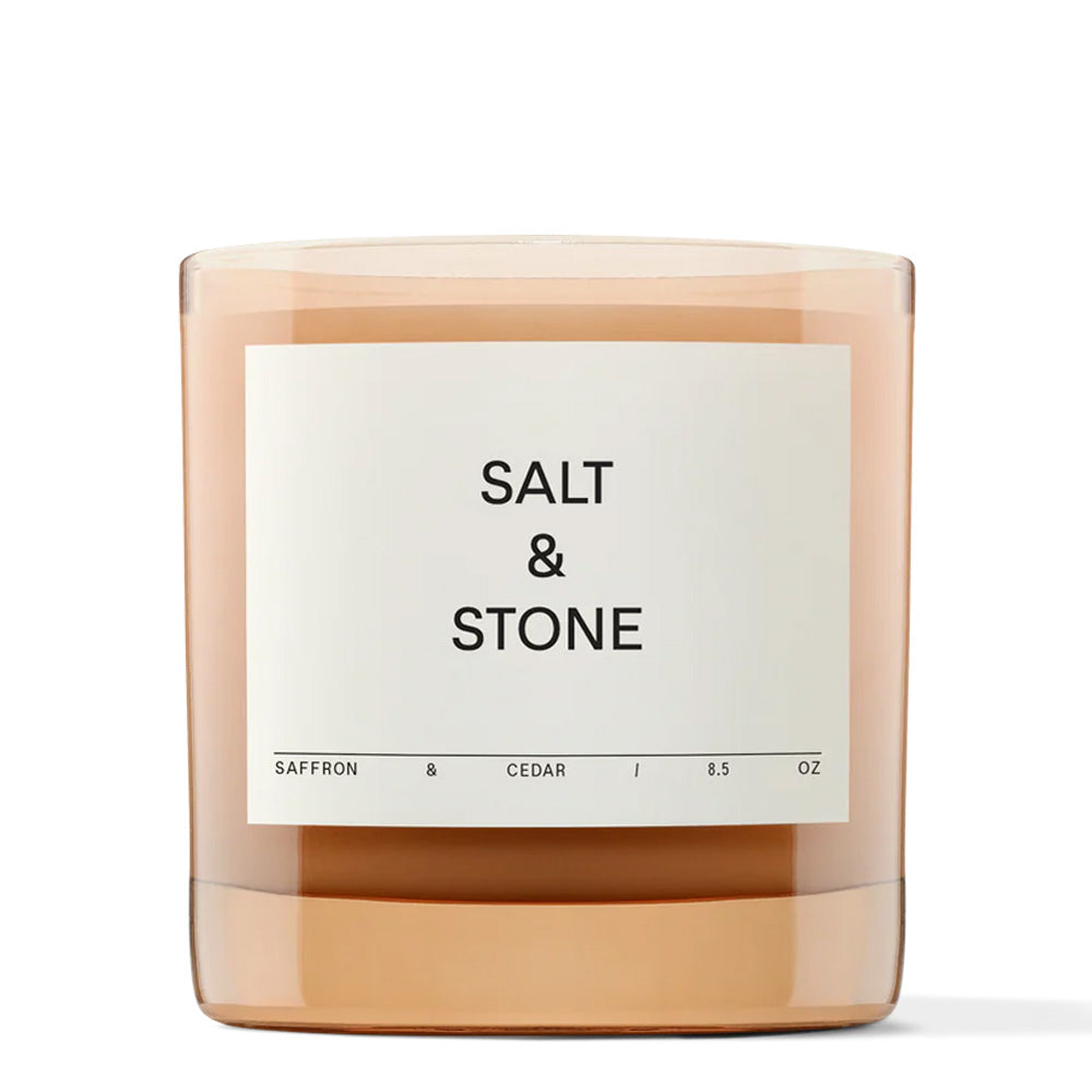 Salt & Stone Scented Candle – Saffron & Cedar Salt & Stone Scented Candle – Saffron & Cedar