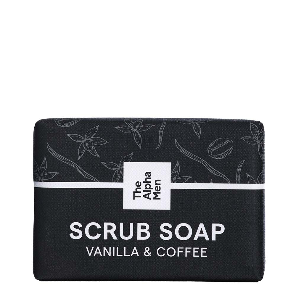 The Alpha Men Scrub Soap – Vanilla & Coffee The Alpha Men Scrub Soap – Vanilla & Coffee