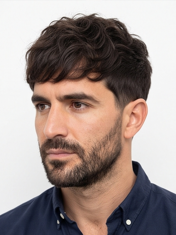 Textured Crop bei einem Mann mit dünnerem Haar, voll wirkend