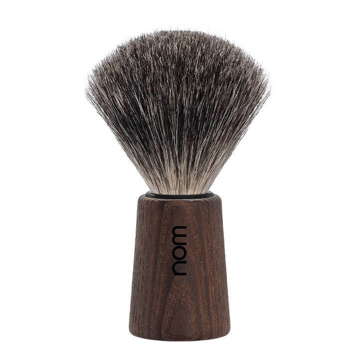 NOM Shaving Brush Theo – Dark Ash – Pure Badger NOM Shaving Brush Theo – Dark Ash – Pure Badger