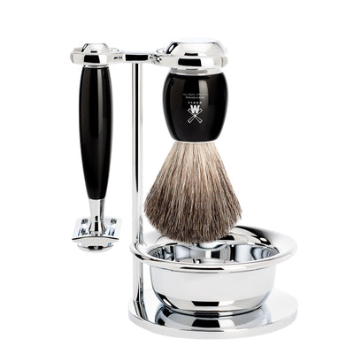 Bild von Vivo Safety Razor Shaving Set 4-Piece - Black