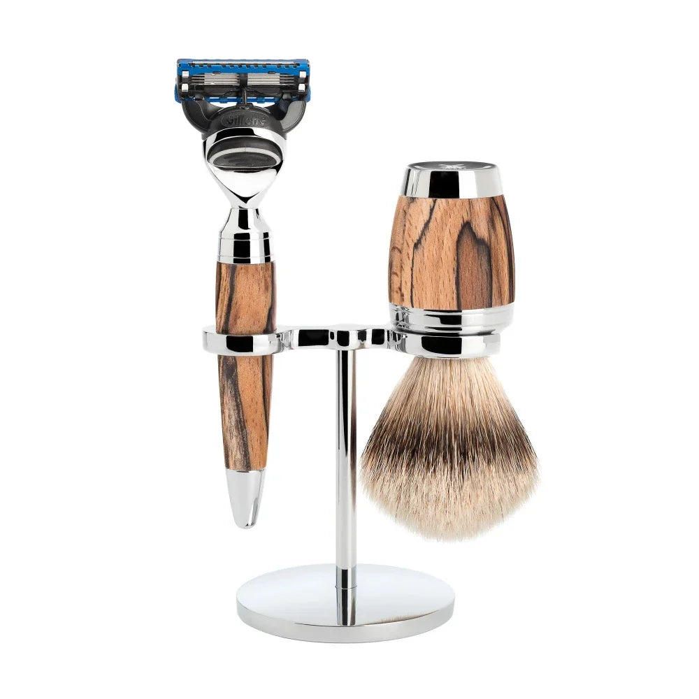Mühle Stylo Fusion Shaving Set 3-Piece - Spalted beech