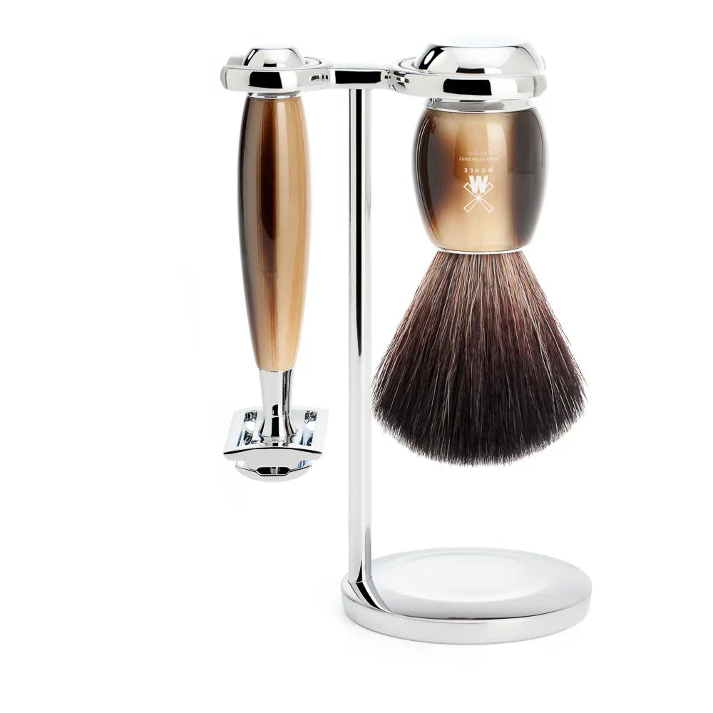 Rasierset Vivo 3-teilig - Horn Braun