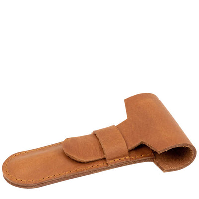 Bild von Safety Razor Case – Brown Leather