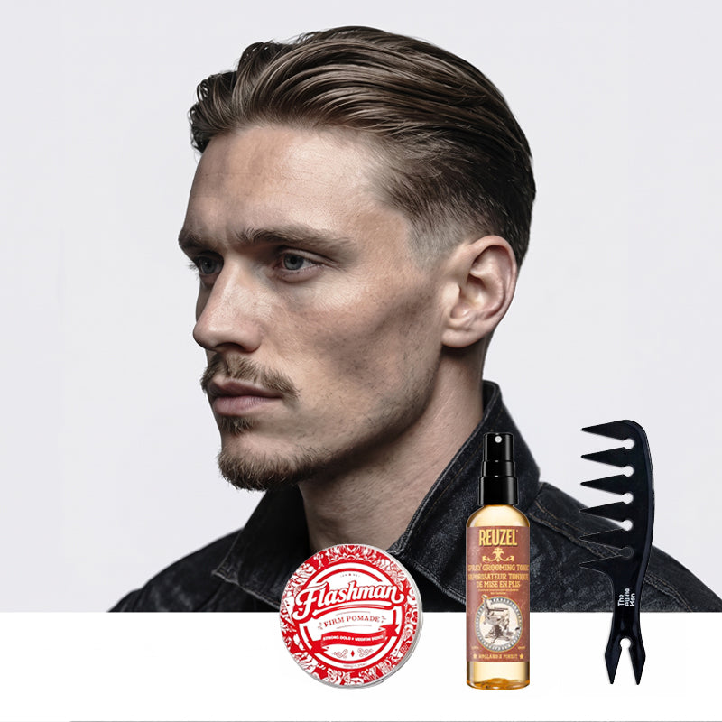 The Alpha Men Slick Back Middle Part - Styling Kit