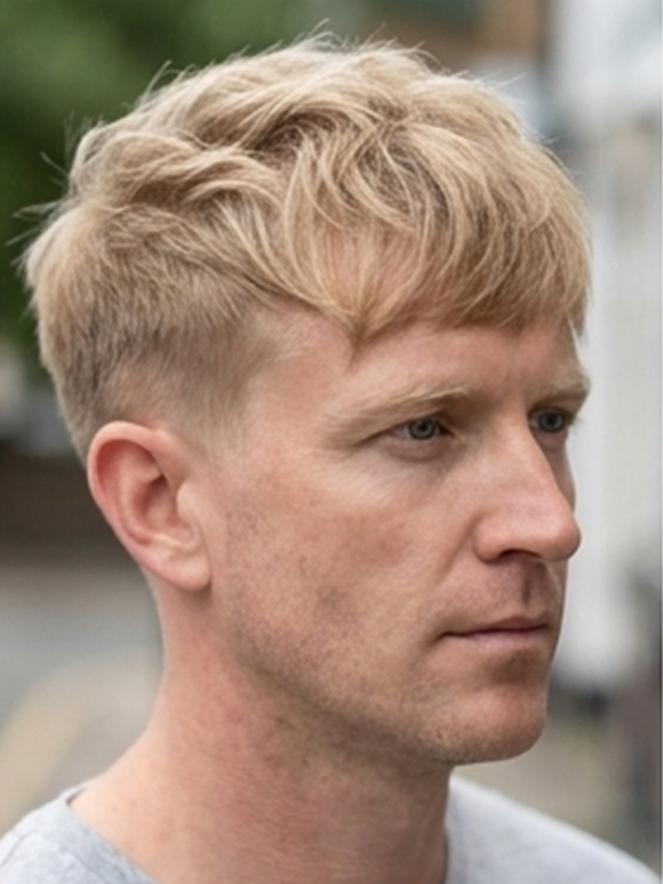 Textured Crop mit welligem Haar und mattem Finish