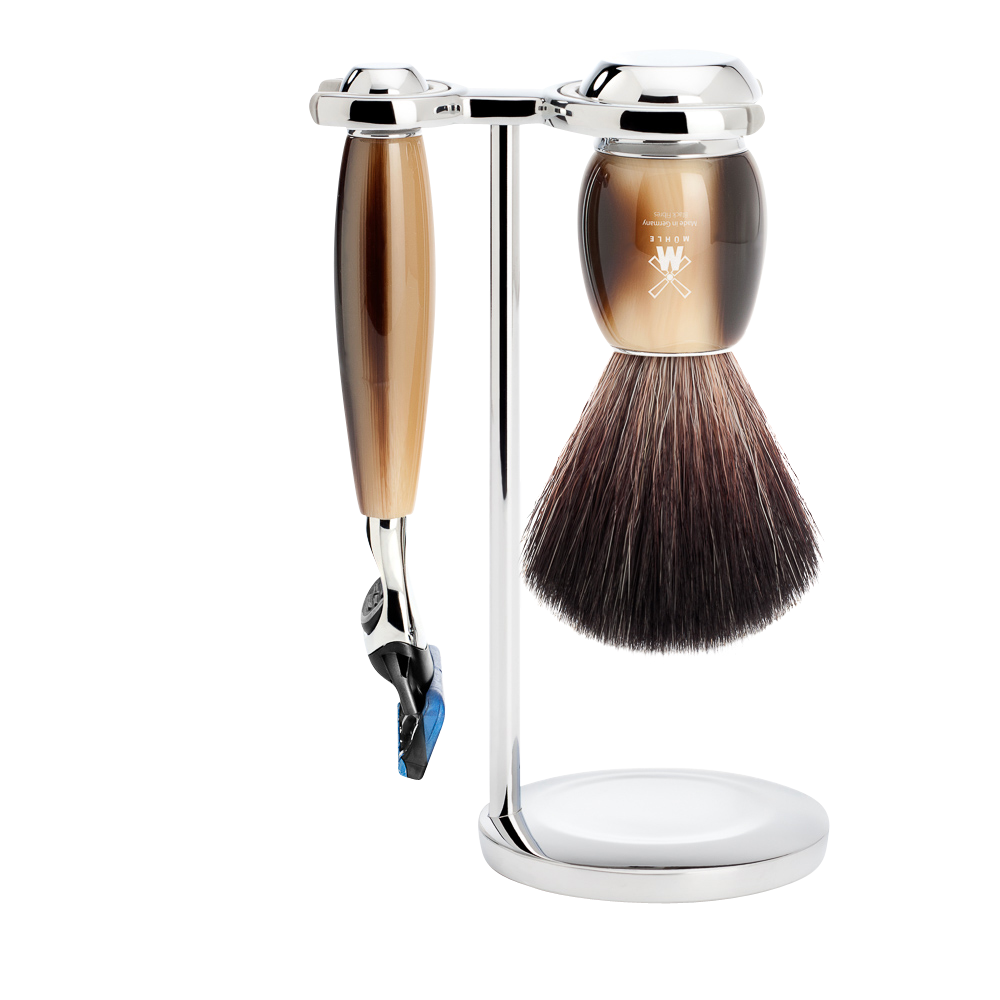 Rasierset Vivo 3-teilig - Horn Braun