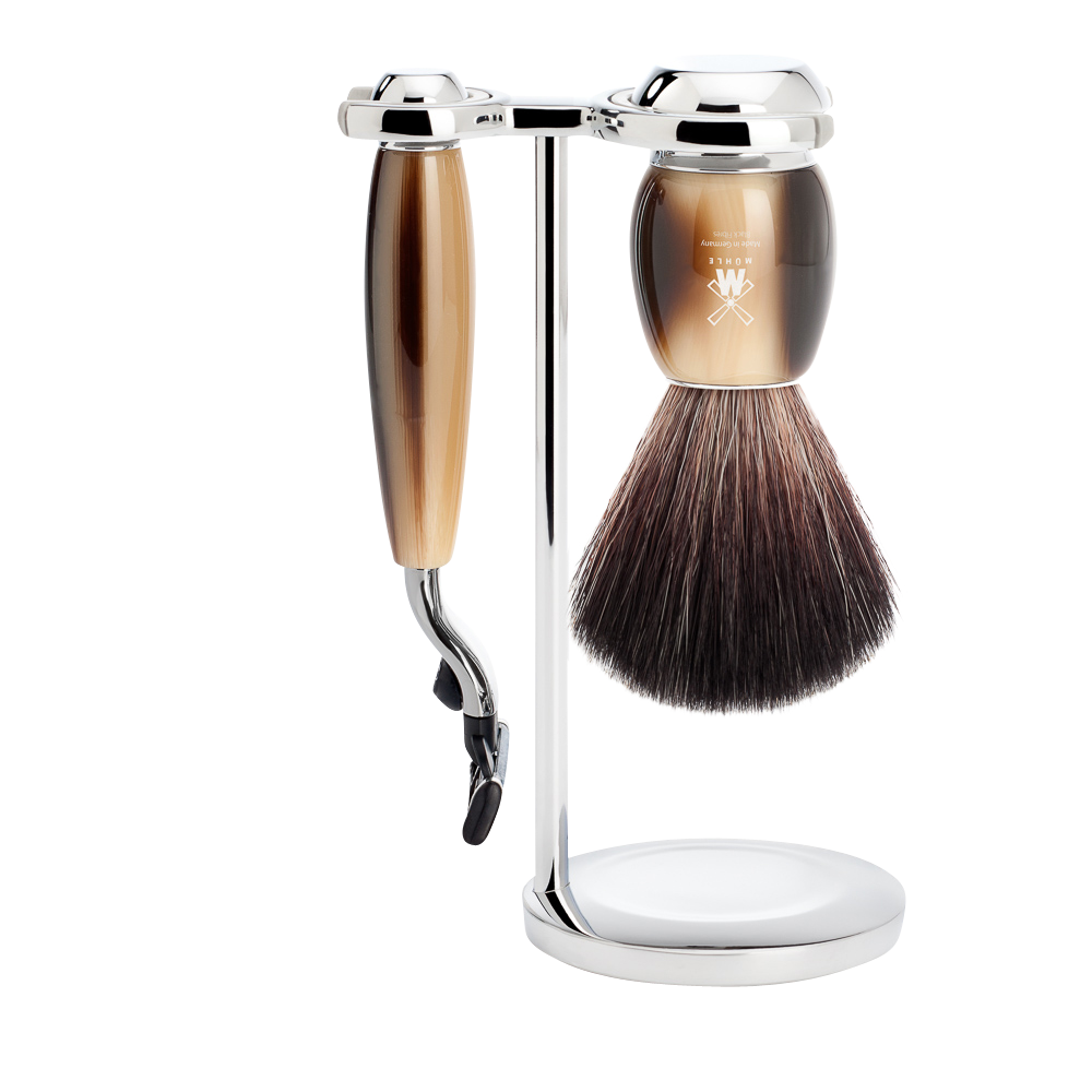 Rasierset Vivo 3-teilig - Horn Braun