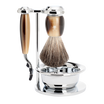 Rasierset Vivo 4-teilig - Horn Braun