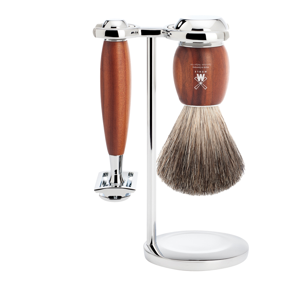 Mühle Vivo Safety Razor Shaving Set 3-Piece - Plum Wood