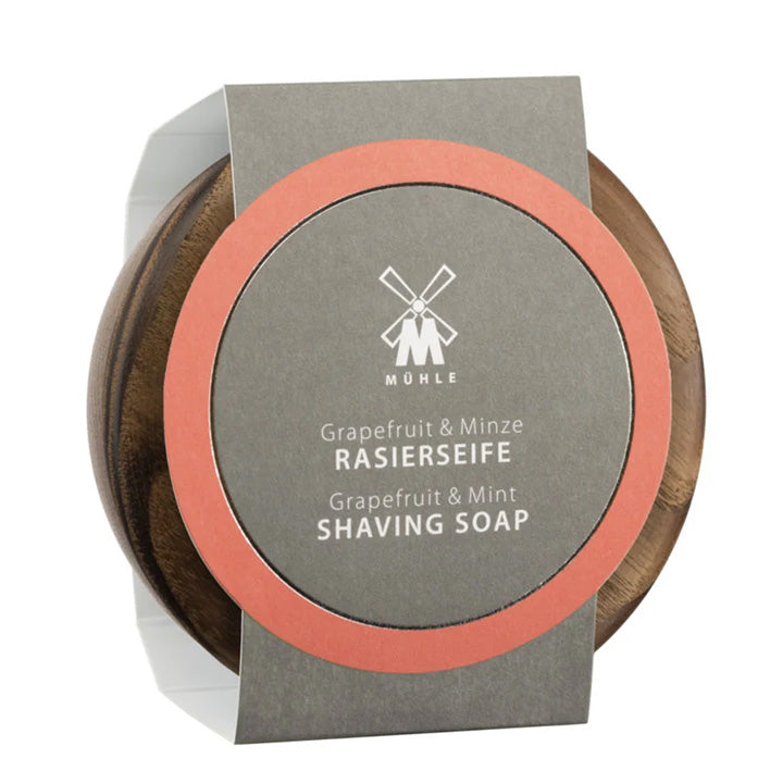 Muhle Scheerzeep - Grapefruit & Mint Houten kom