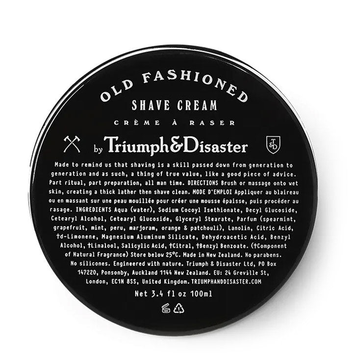 Triumph & Disaster Old Fashioned Shave Cream - Jar 