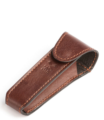 Bild von Safety Razor Case – Brown Leather